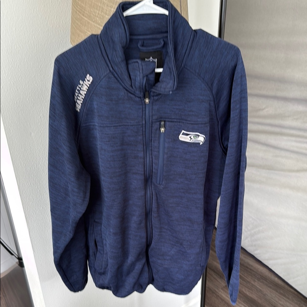 NFL Seattle Seahawks Navy Full-Zip Jacket – Men’s XL – Regular Fit